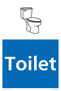 Toilet Illustrated Dementia Friendly Sign NHS Style Blue